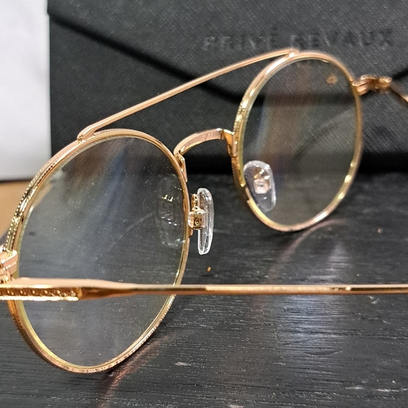 NEW Blue light filtering glasses by PRIVE REVAUX, round gold, Rx'able - Picture 6 of 7